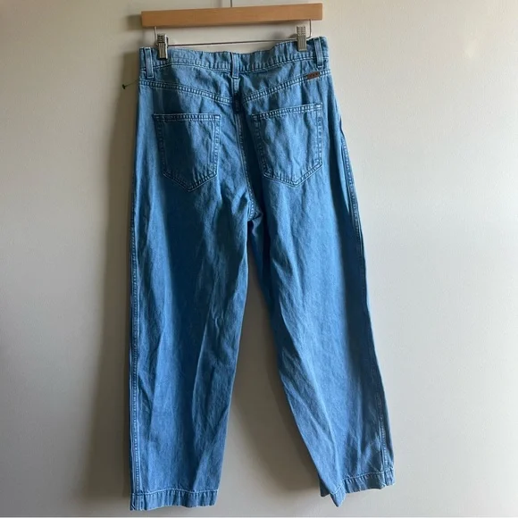 Ayr "The Hooky" High Rise Pleated Cotton/Hemp Size 28 Light Blue - Picture 8 of 15